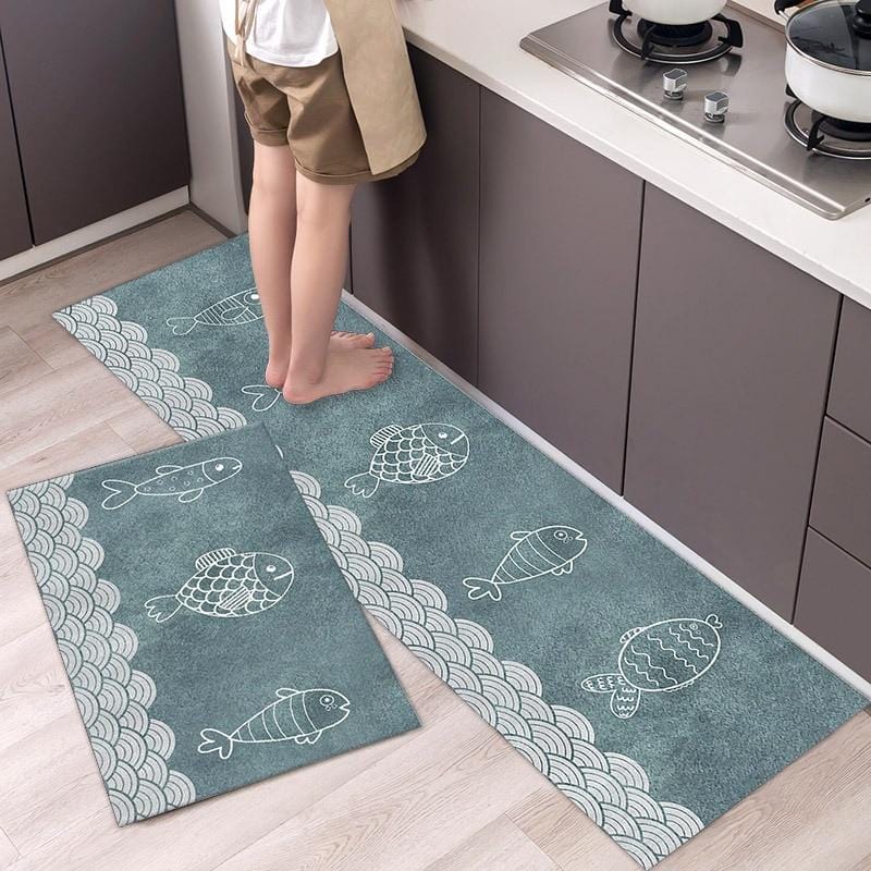 Lively® Accessoires cuisines Petit (40cm x 60cm) / Poisson Tapis de cuisine antidérapant | Lively®