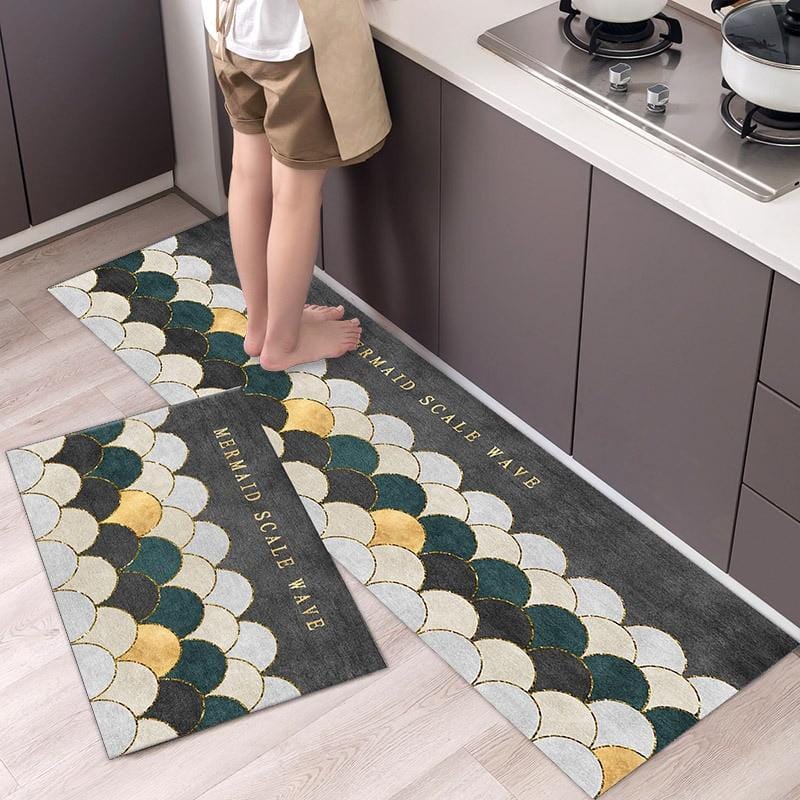 Lively® Accessoires cuisines Petit (40cm x 60cm) / Vague Tapis de cuisine antidérapant | Lively®