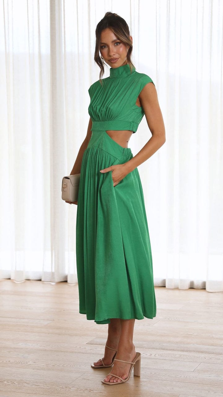 Lively® Dresses Green / 6 UK Elegante dress with pockets - Bloom®